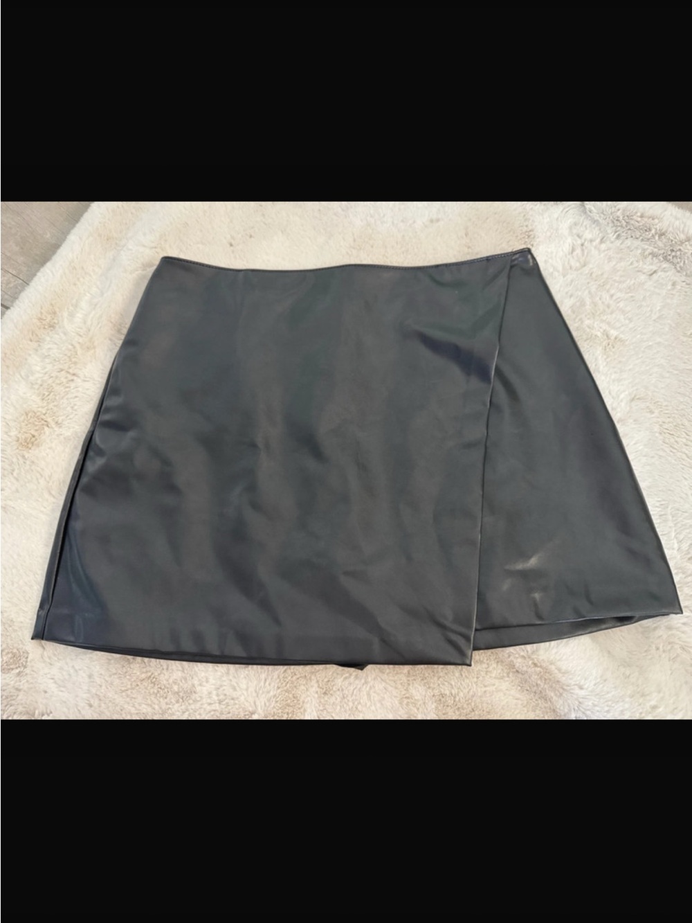 Abercrombie & Fitch Black Faux-Leather Mini Skirt